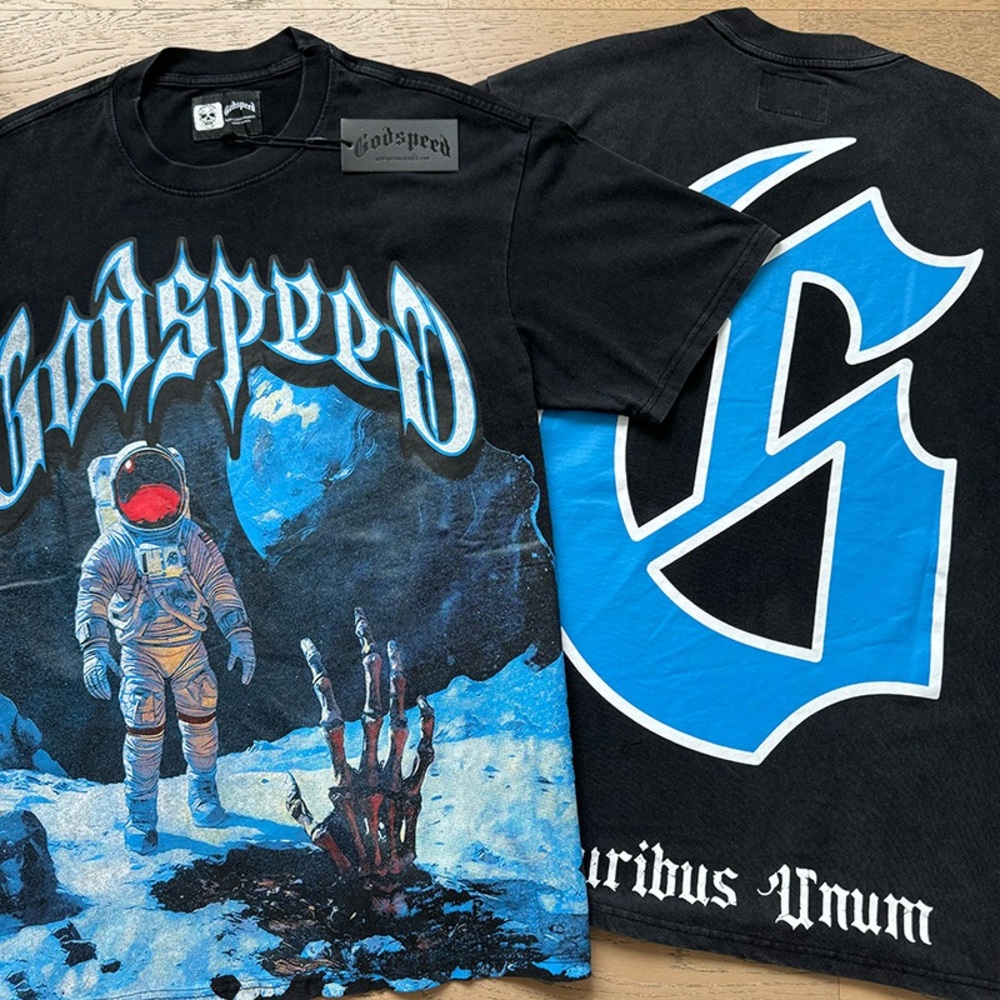 Godspeed Kids Astronaut Adventure Tee - Black and Blue